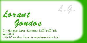 lorant gondos business card